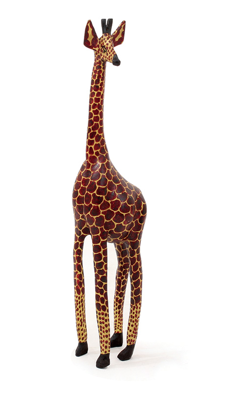 24 inch Giraffe african wood carving